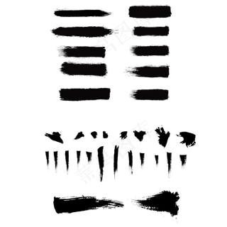 中国风水墨PNG设计元素合集