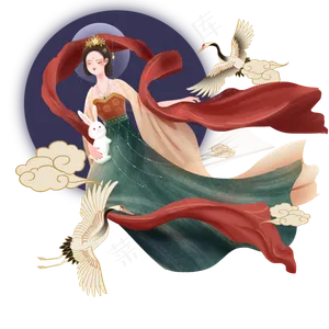 中秋八月十五中国古典仙女嫦娥仙中秋八月十五中国古典仙女嫦娥仙