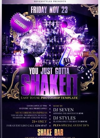 夜店派对宣传海报模板图片