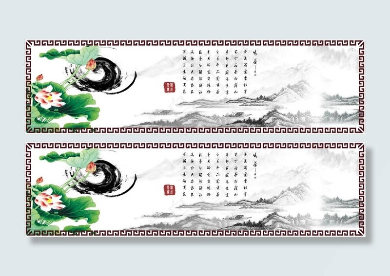 中国风展板设计cdr矢量模版下载