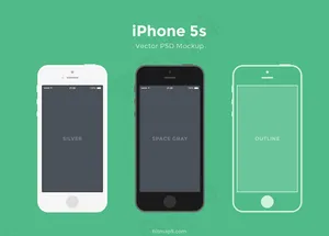 苹果 5S 线稿图片