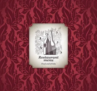 欧式花纹 酒吧菜单封面设计图片