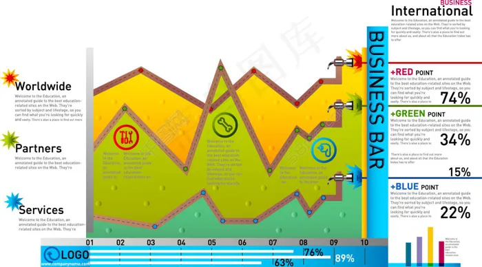 商务数据图ai矢量模版下载