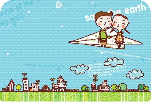 卡通儿童 环保 EPS_21eps,ai矢量模版下载