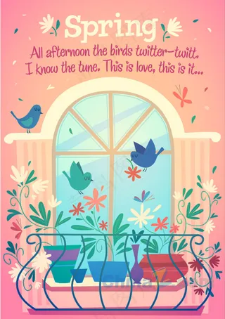 春意盎然的窗台