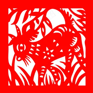 羊年动物剪纸图案