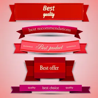 丝带导航设计矢量素材02