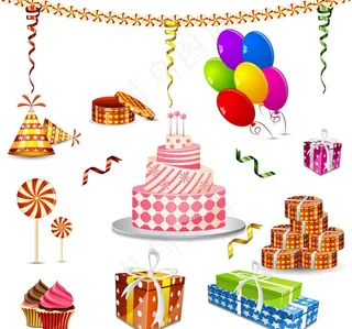 生日庆祝矢量素材