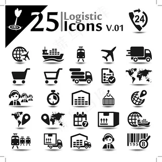 购物物流运输图标