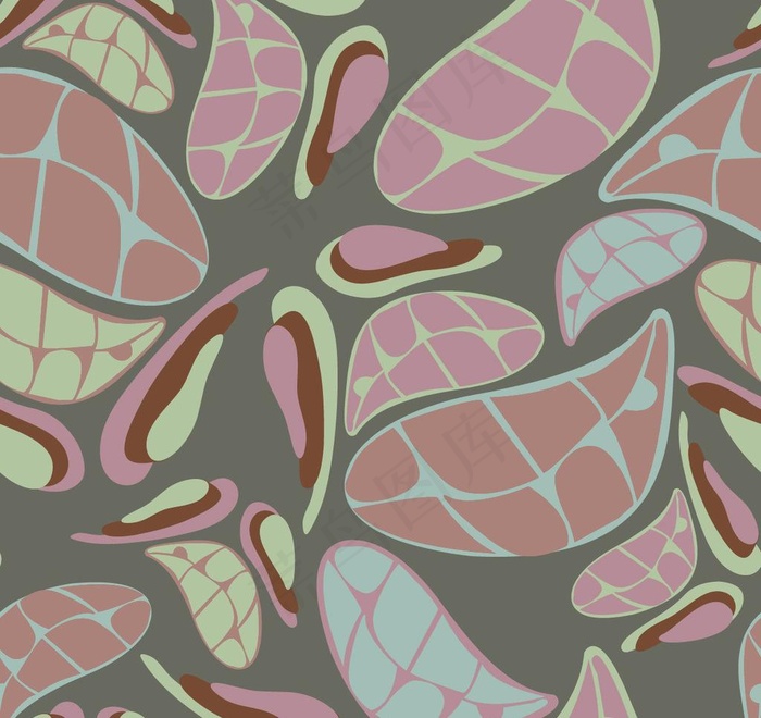 色块叶形图案底纹背景图片