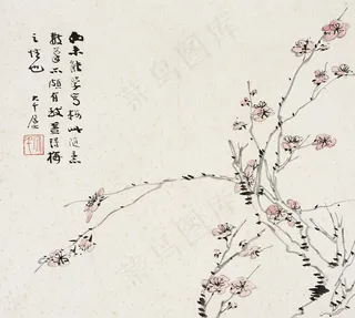 张大千 梅图片