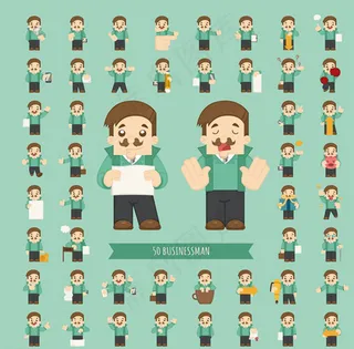 七套可爱的卡通人物形象图片