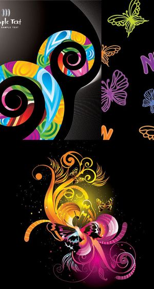 美丽的梦幻背景矢量素材