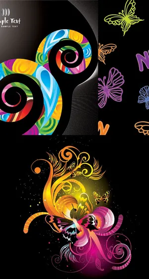 美丽的梦幻背景矢量素材