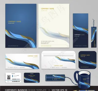 商务名片卡片信封信纸吊牌设计图片