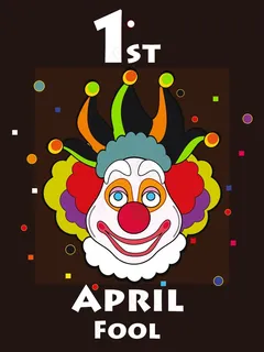 在愚人节矢量插画