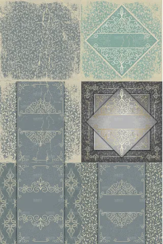 古典欧式花纹设计矢量素材