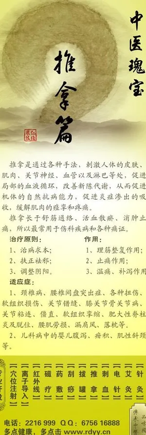 中医康复理疗宣传展板图片