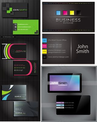 华丽简洁的名片模板——矢量素材