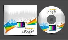 炫彩时尚CD包装矢量素材