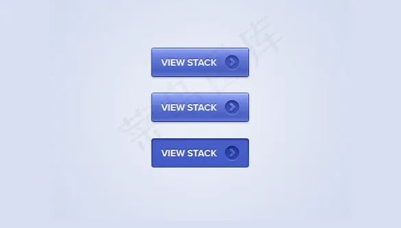 清爽的蓝色按钮PSD Web UI...