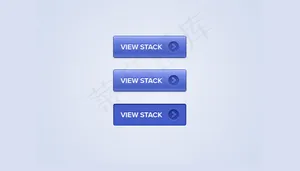 清爽的蓝色按钮PSD Web UI...