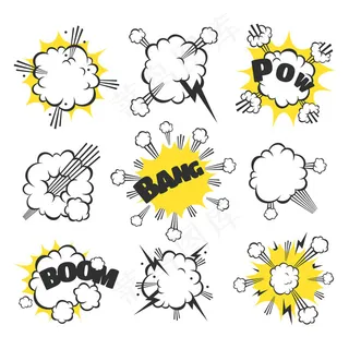 创意爆炸贴设计矢量素材