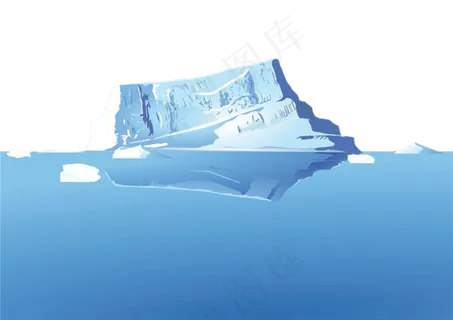 夏季促销冰爽冰山雪山海报PNG免扣...