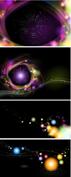 梦幻炫光背景矢量图 梦幻炫光背景矢量图