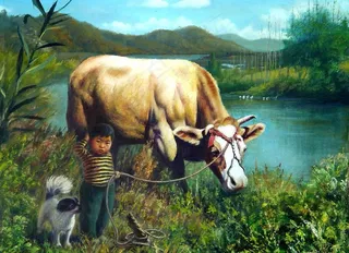 我家的大牛图片