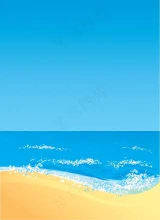 热带海滩向量