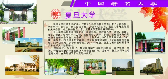 复旦大学(2690X1170)cdr矢量模版下载