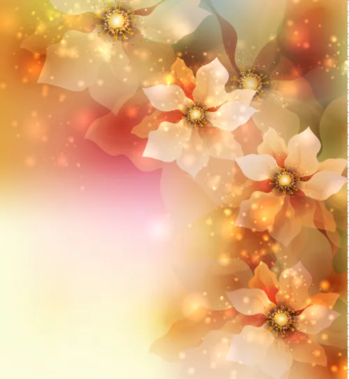 精美幻彩花卉矢ai矢量模版下载