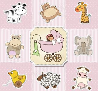 可爱宝宝婴儿玩具卡片图片