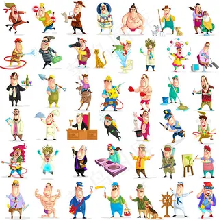 通职业人男性模板下载