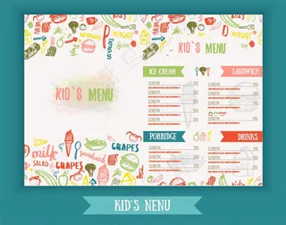 儿童营养菜单图片