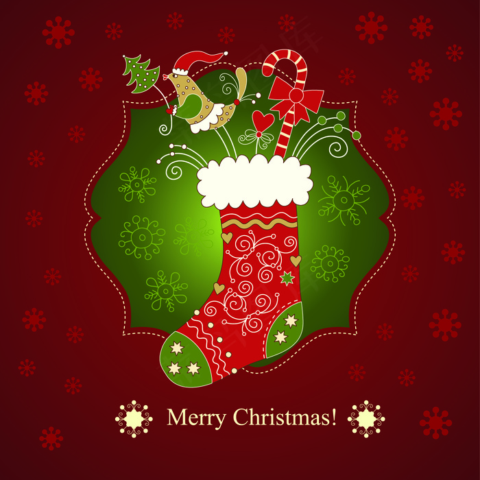 精美圣诞节贺卡矢量素材1