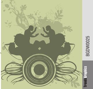 唱歌的小孩矢量印花