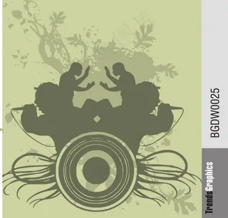 唱歌的小孩矢量印花