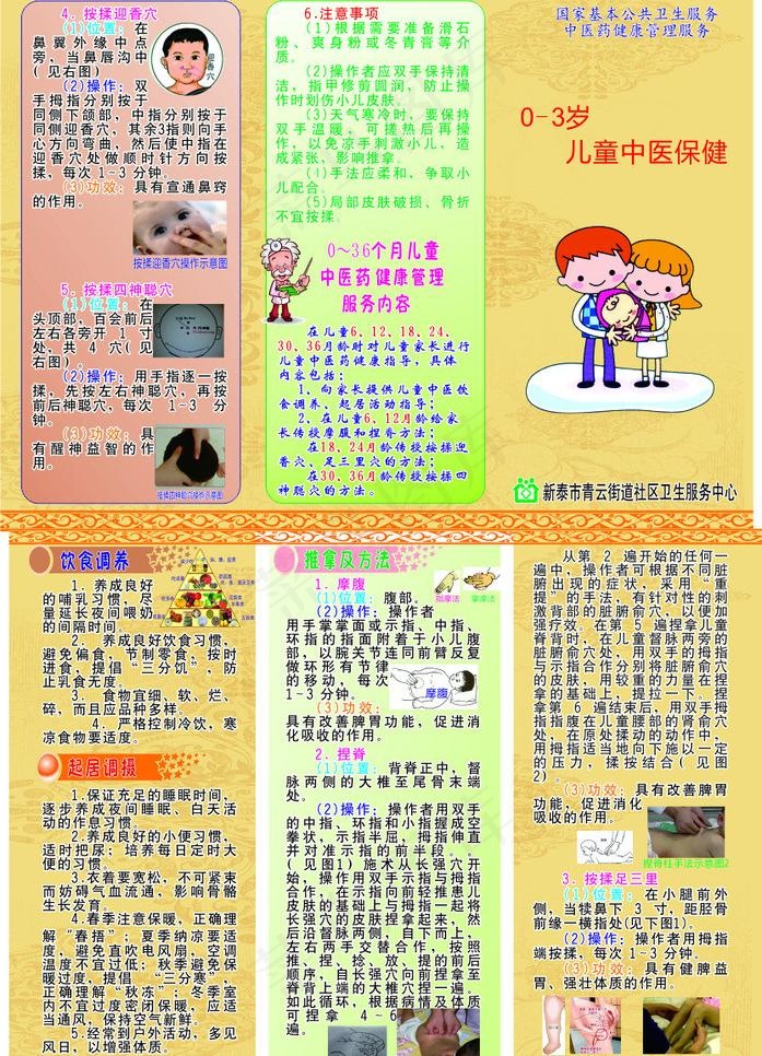 儿童中医保健图片cdr矢量模版下载