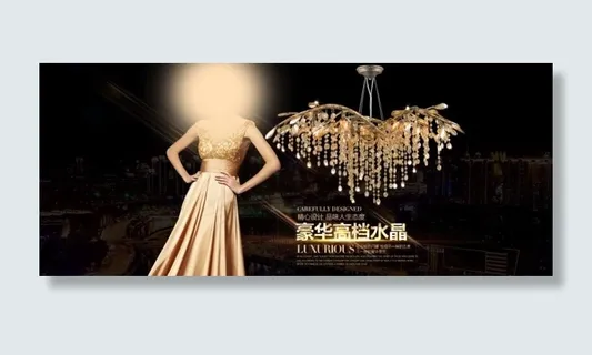 欧式 水晶灯 海报