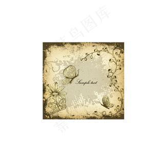 素描怀旧花纹图案背景矢量图