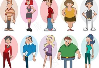 卡通滑稽有趣人物图片