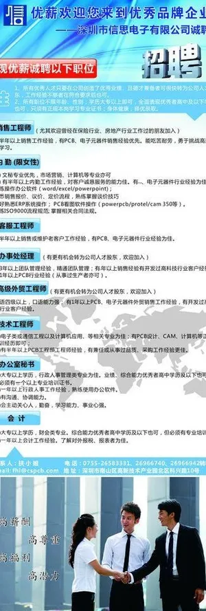 电子企业招聘展架图片