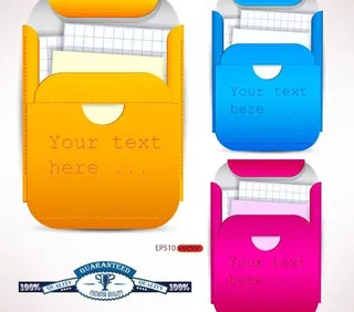 炫彩包装盒设计矢量素材二