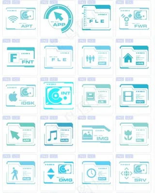 科技风格系统图标下载
