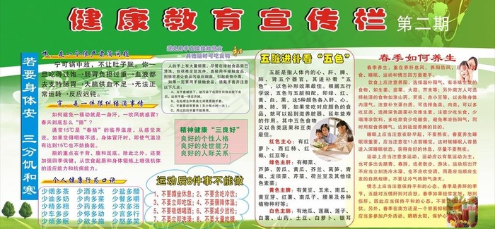 健康教育宣传栏图片cdr矢量模版下载