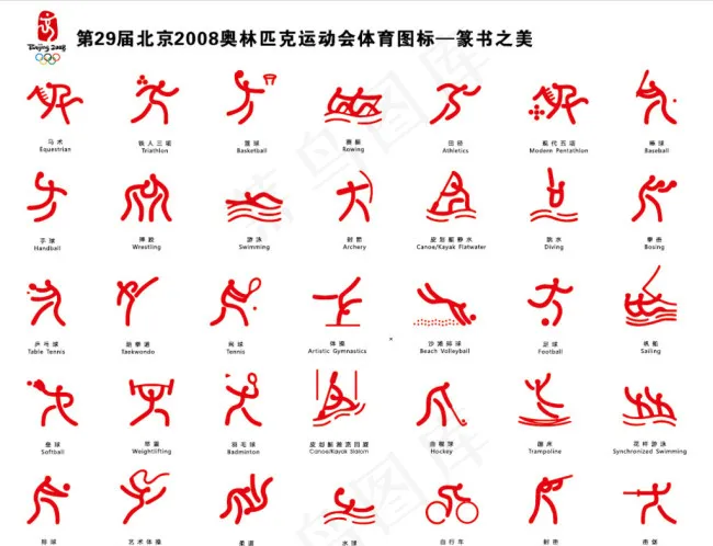 奥运会 2008 运动会ai矢量模版下载
