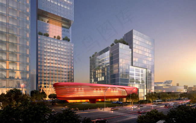 时尚商业建筑(3125X1954(DPI:50))psd模版下载