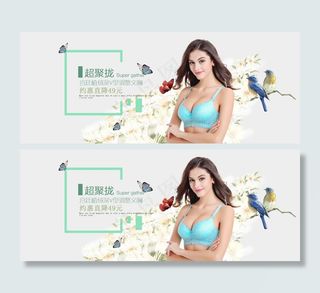 淘宝天猫聚拢文胸促销海报psd